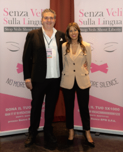  L’esperto Thomas Buonanno con la Presidente Ebla Ahmed