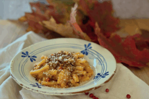 le casarecce gluten free con crema di zucca e lenticchie