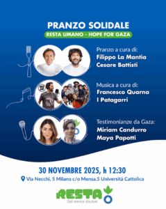 un pranzo per supportare la popolazione di gaza