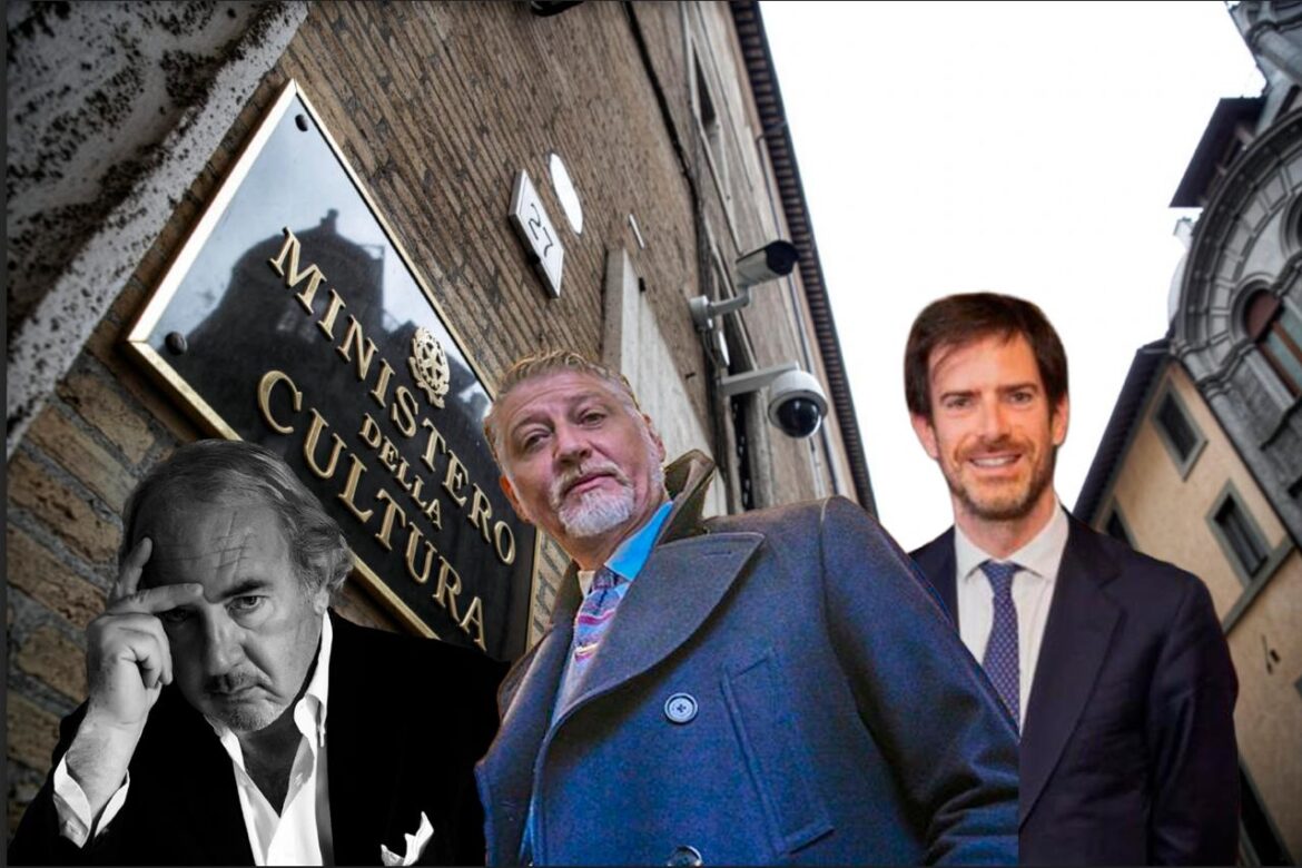 ministro alessandro giuli, carlo brugnoni, avvocato michele lo foco ph press