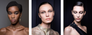 sguardo magnetico e labbra viniliche il trucco sfilata chic